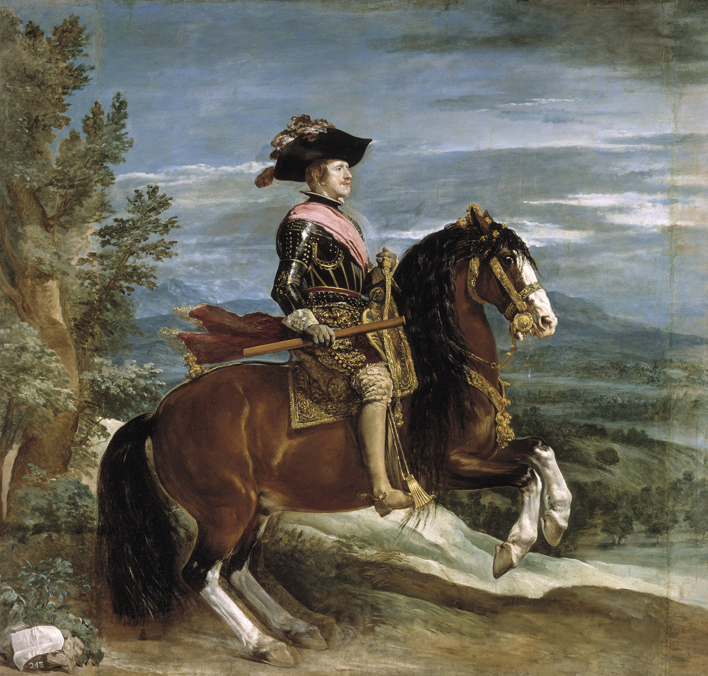 Detail of Equestrian Portrait of Philip IV of Spain by Diego Velazquez