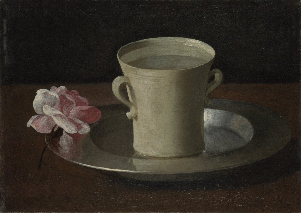 Detail of A Cup of Water and a Rose, c.1630 by Francisco de Zurbarán
