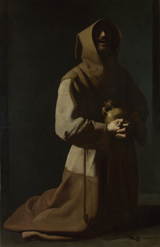Detail of Saint Francis in Meditation, 1635-1640 by Francisco de Zurbarán