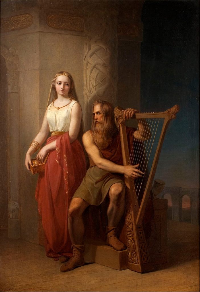 Detail of Idun and Bragi, 1846 by Nils Jakob Blommér