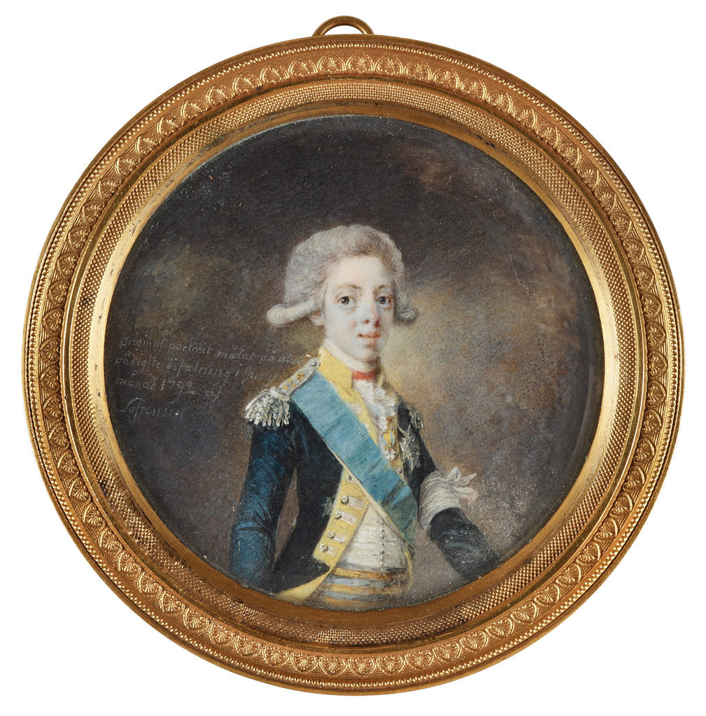 Detail of Portrait of Gustav IV Adolf of Sweden, 1792 by Niclas Lafrensen