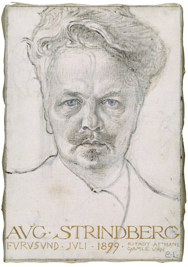 Detail of August Strindberg, 1899 by Carl Larsson