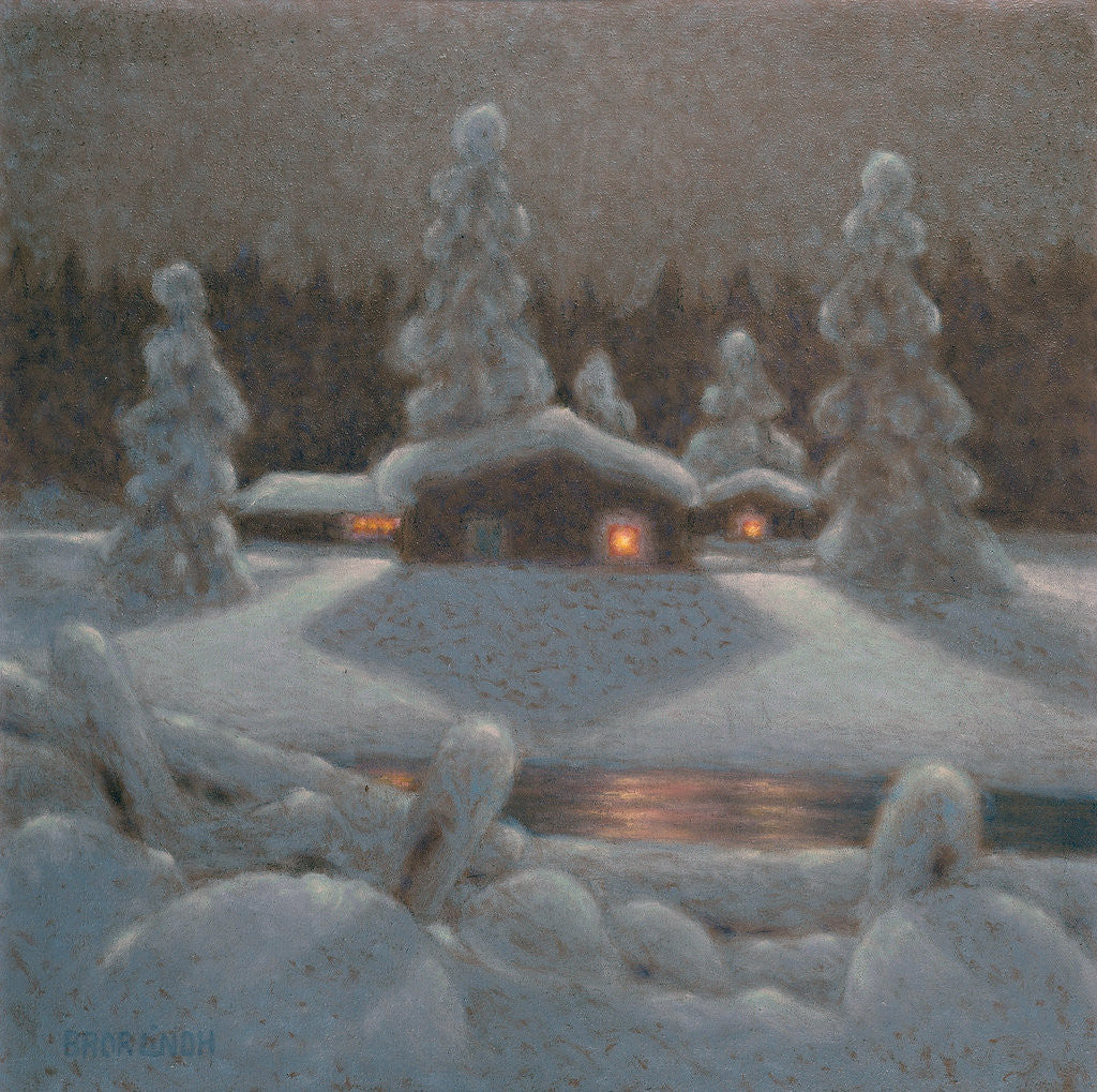Detail of Winter Night by Bror Lindh
