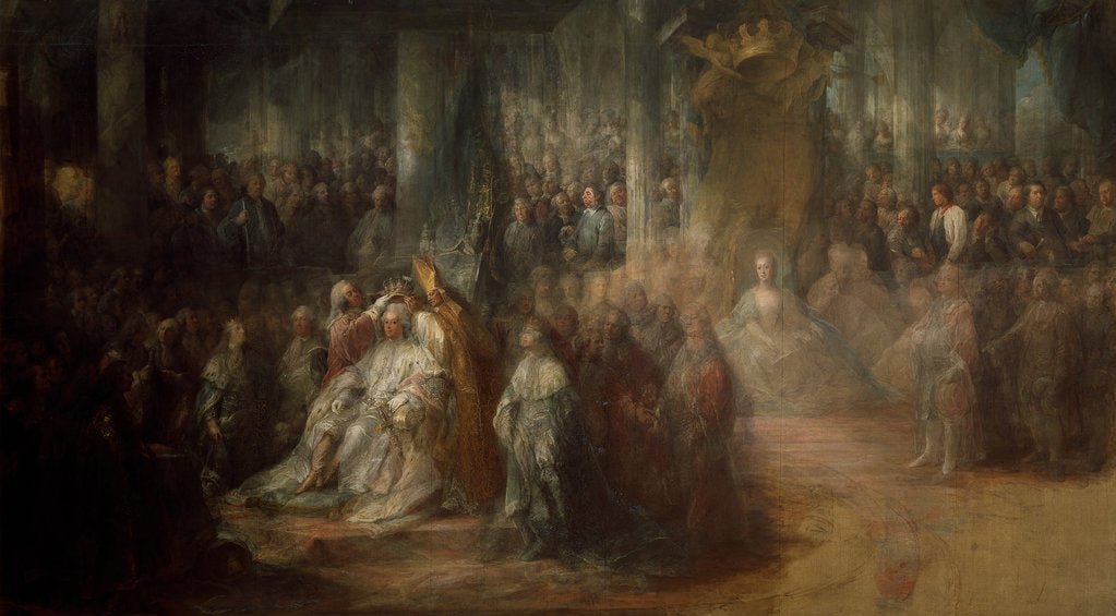 Detail of The Coronation of King Gustav III of Sweden, 1782-1793 by Carl Gustaf Pilo