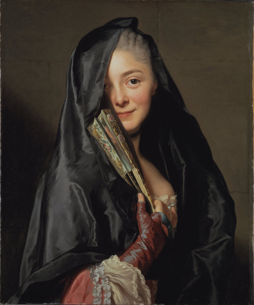 Detail of The Lady with the Veil (the Artists Wife), 1768 by Alexander Roslin