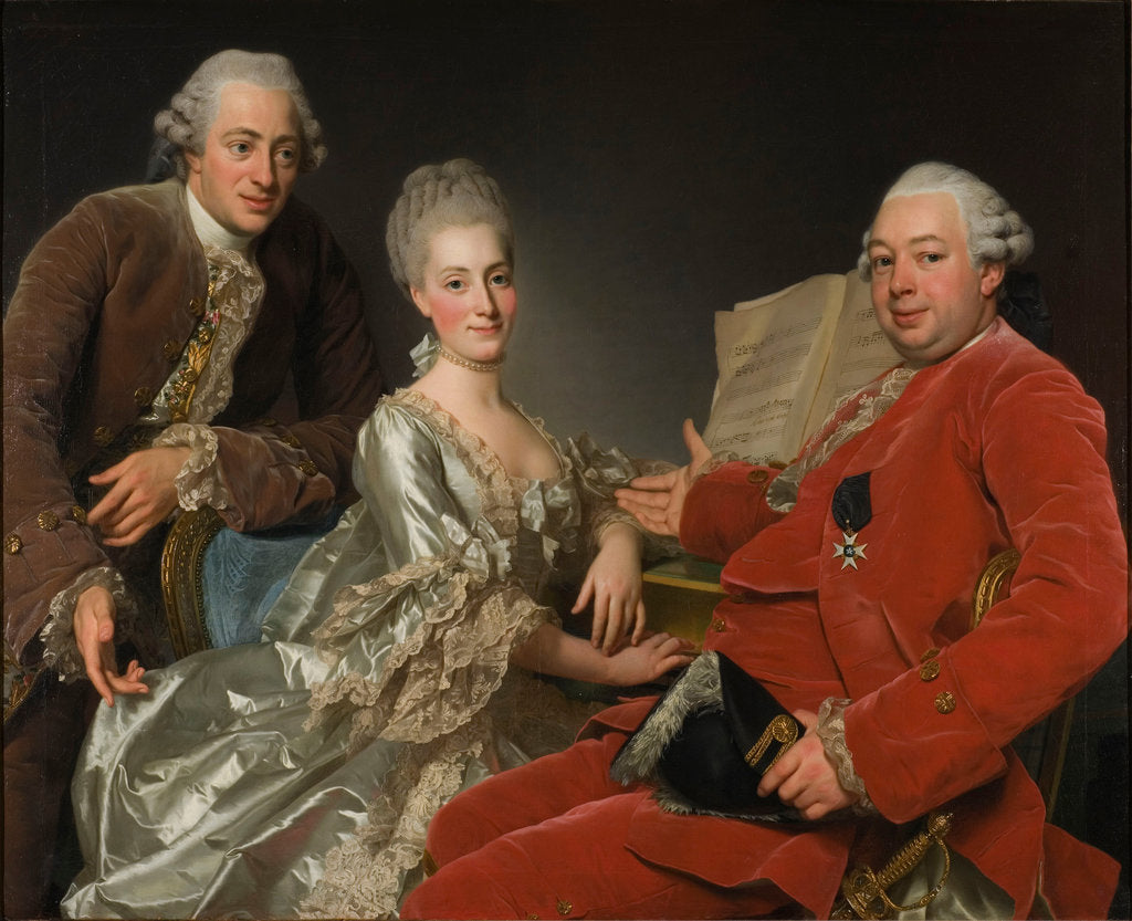 Detail of John Jennings, his Brother and Sister-in-Law, 1769 by Alexander Roslin