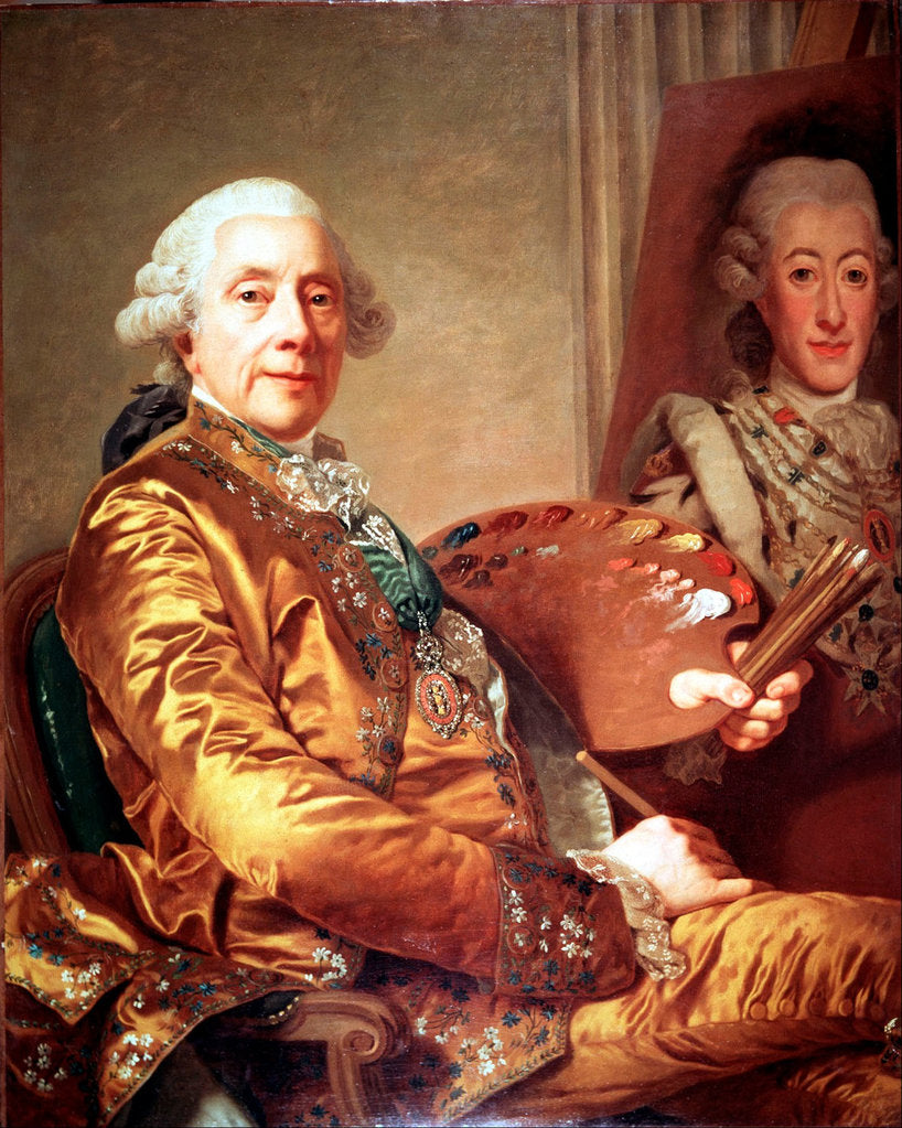 Detail of Self-Portrait, 1790 by Alexander Roslin