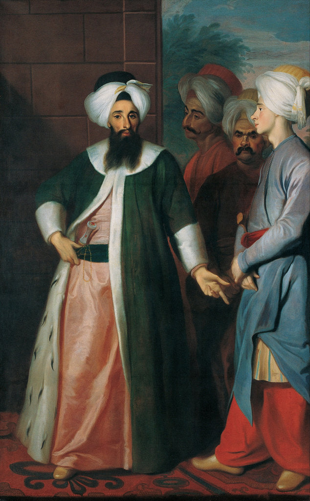 Detail of Mustapha Aga and his Retinue, 1730s by Georg Engelhard Schroeder