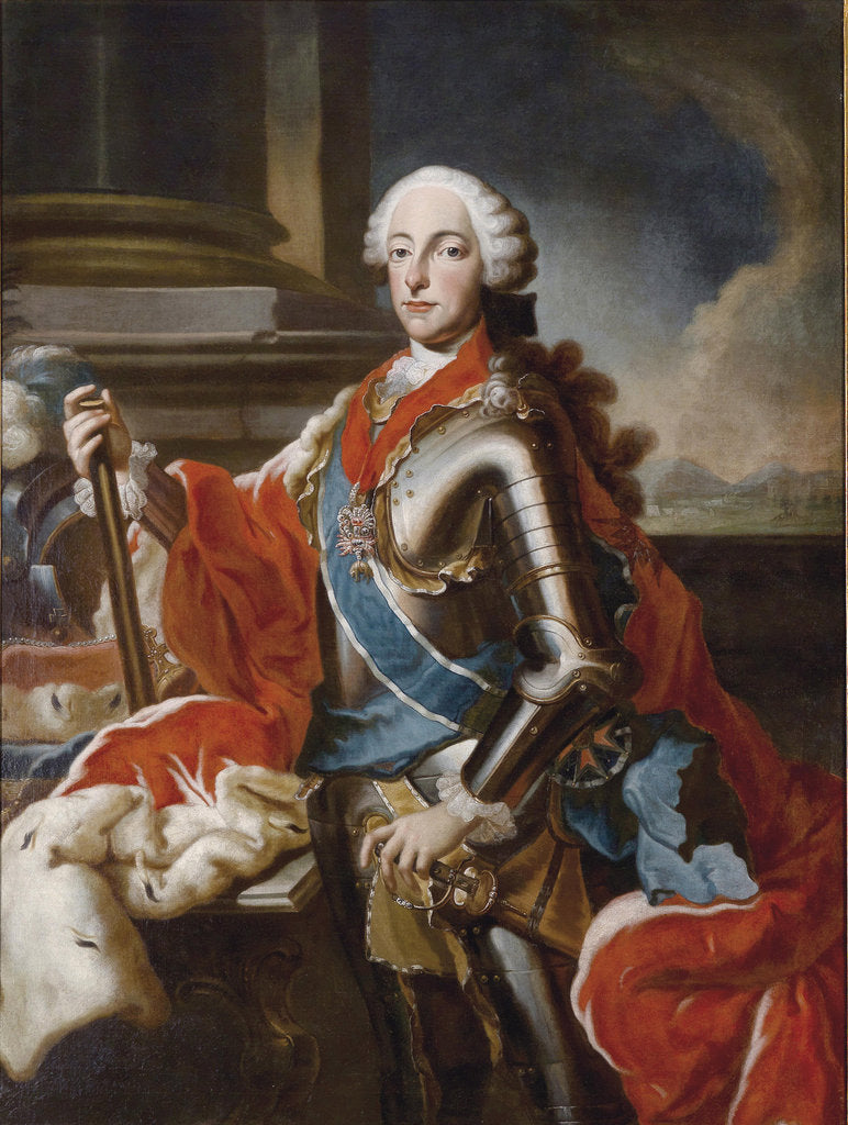 Detail of Portrait of Maximilian III Joseph, Elector of Bavaria, Mid of the 18th cen by George Desmarées