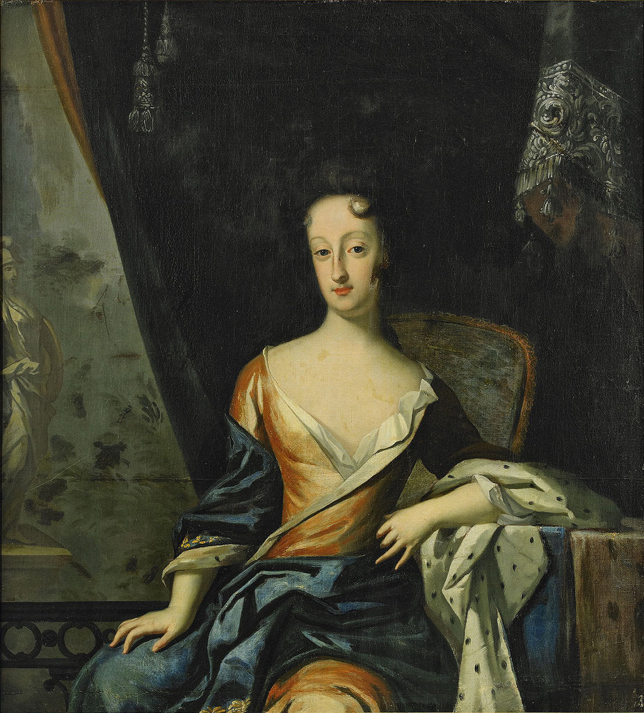 Detail of Portrait of Ulrika Eleonora, Queen of Sweden by David von Krafft