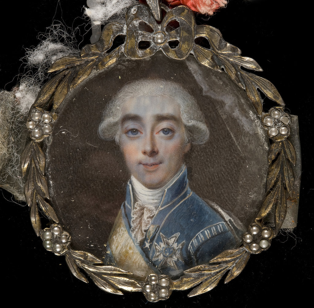 Detail of Portrait of Count Hans Axel von Fersen, 1784 by Niclas Lafrensen