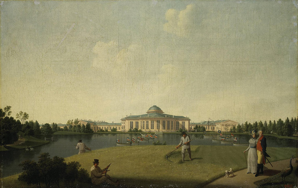 Detail of View of the Tauride Palace from the Garden, before 1797 by Benjamin Paterssen