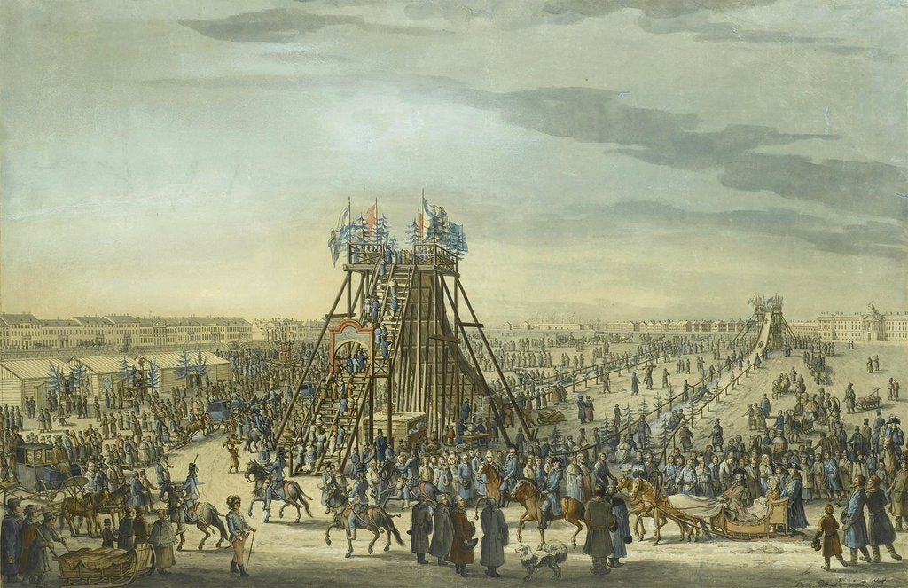 Detail of Catherine the Great Visiting the Ice Mountain in Saint Petersburg, 1788 by Benjamin Paterssen