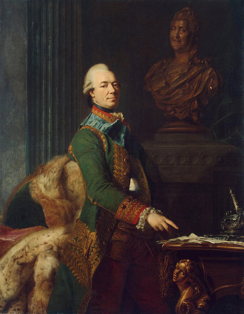 Detail of Portrait of Count Zakhar Chernyshov, ca 1776 by Alexander Roslin