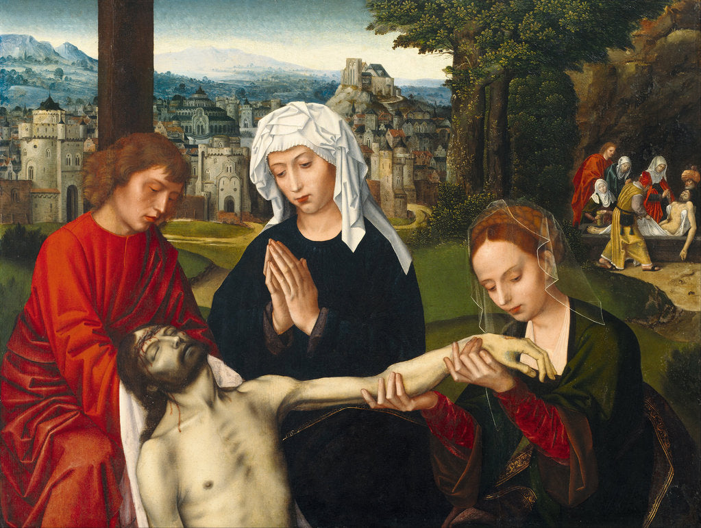 Detail of Pietà at the Foot of the Cross, ca 1530 by Ambrosius Benson