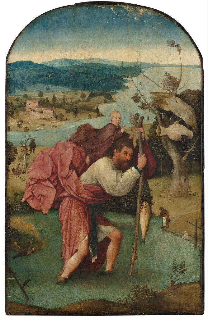 Detail of Saint Christopher, 1490s by Hieronymus Bosch