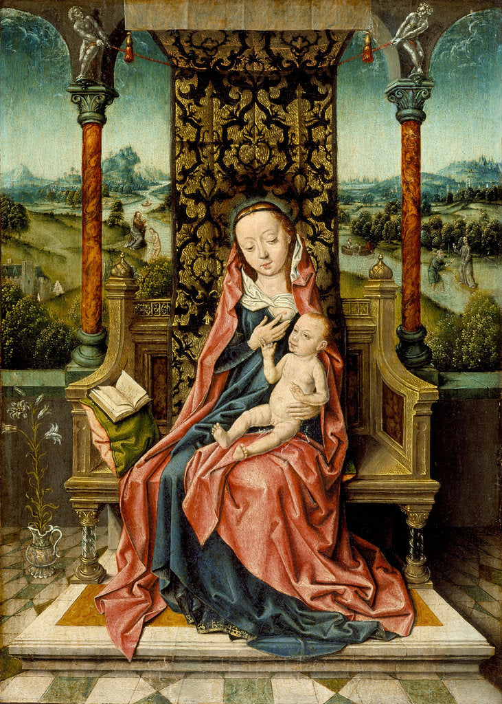Detail of Madonna and Child Enthroned, c. 1510 by Aelbrecht Bouts