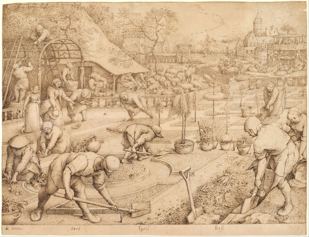 Detail of Spring, 1565 by Pieter Bruegel the Elder