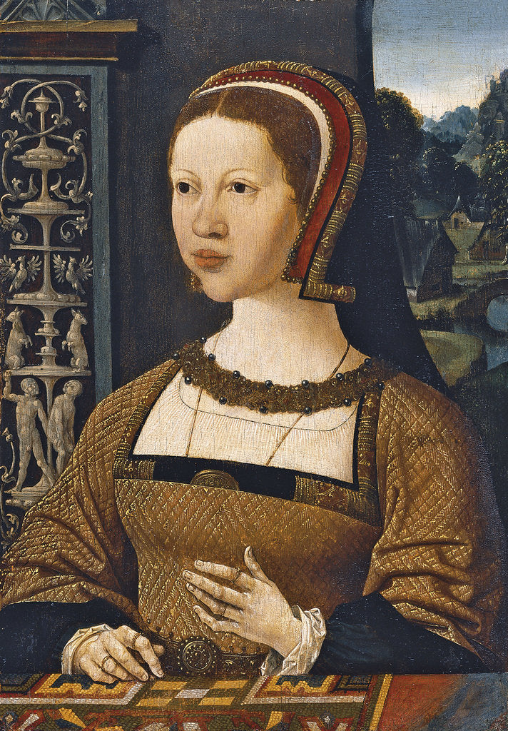 Detail of Portrait of Isabella of Austria, Queen of Denmark, ca 1524 by Jacob Cornelisz van Oostsanen