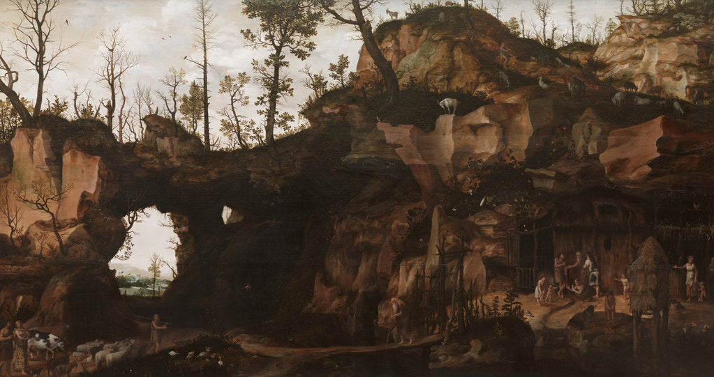Detail of The Dawn of Civilization, 1560-1570 by Cornelis van Dalem