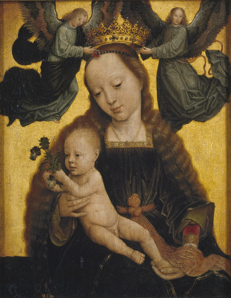 Detail of The Virgin and Child with Angels, c. 1520 by Gerard David