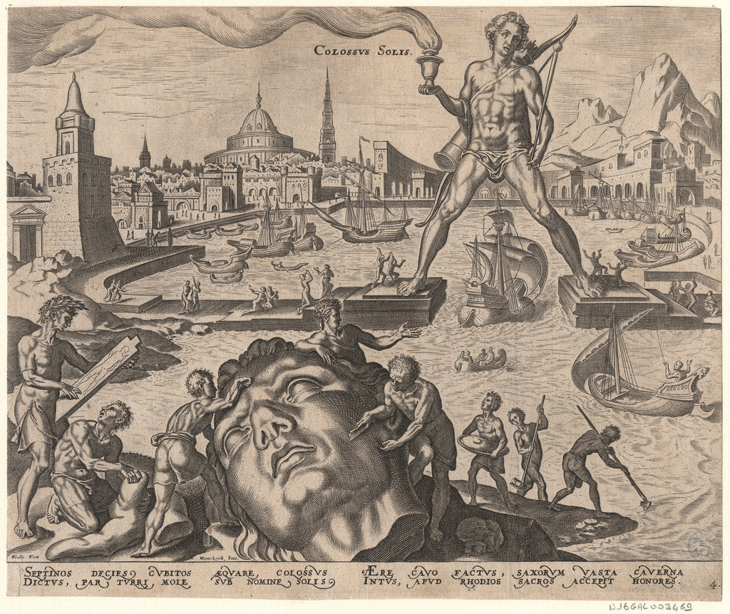 Detail of The Colossus of Rhodes by Philipp Galle