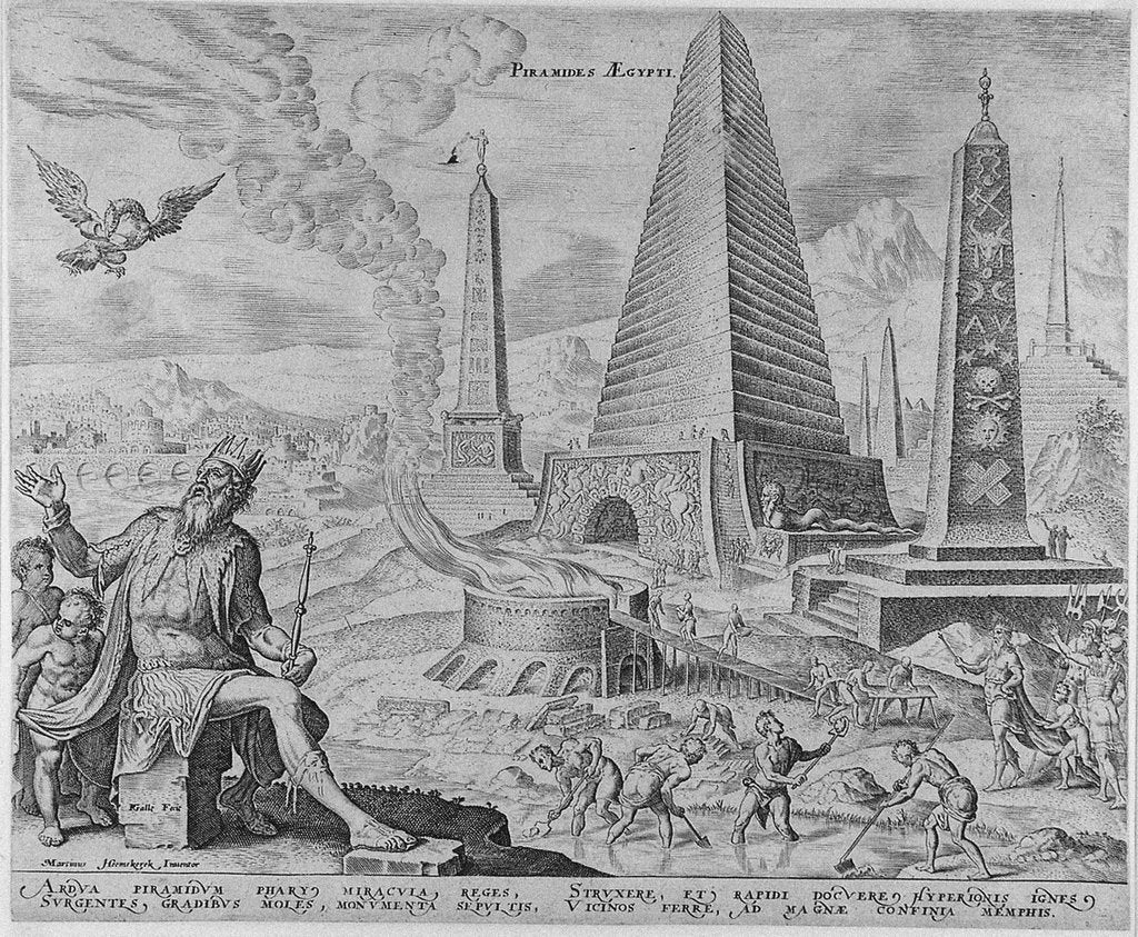 Detail of The Pyramids of Egypt by Philipp Galle