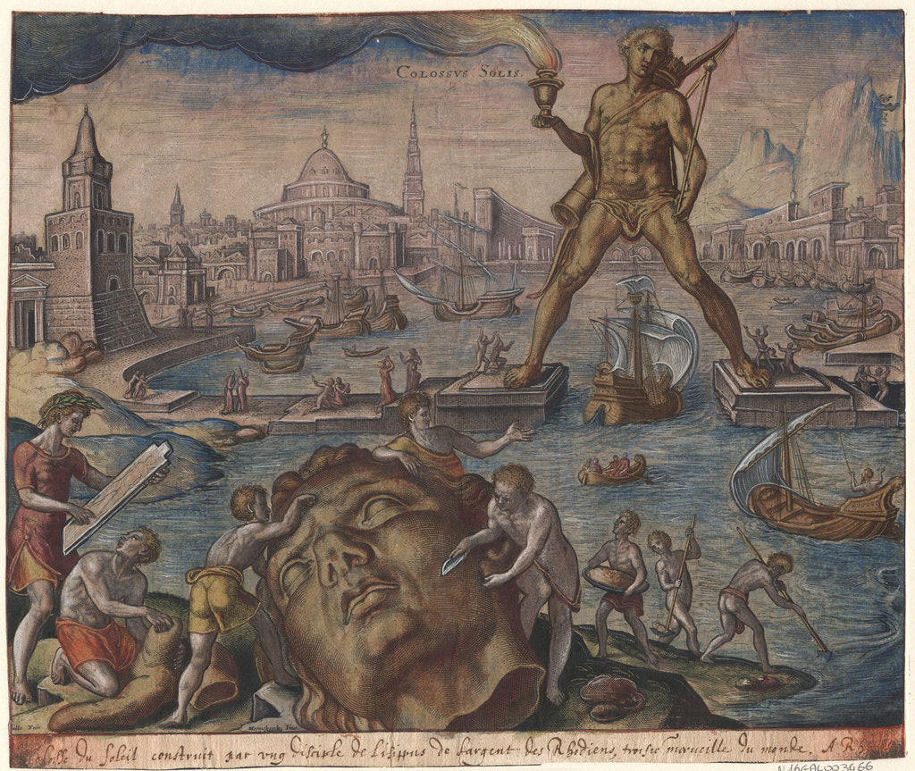 Detail of The Colossus of Rhodes by Philipp Galle
