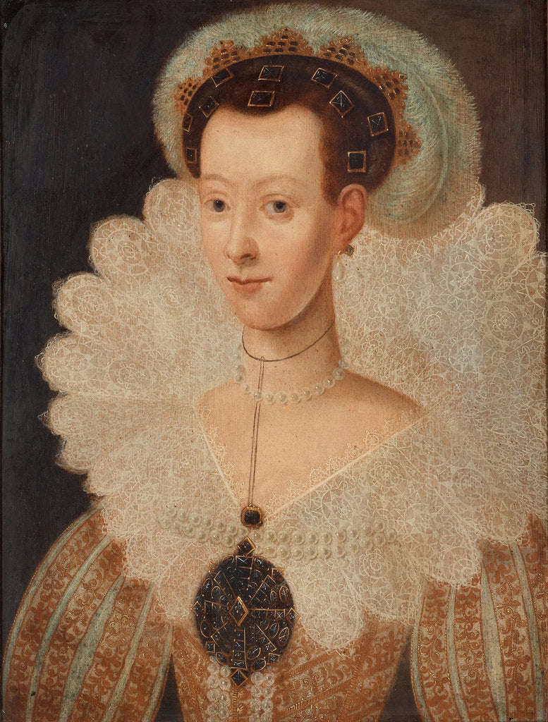 Detail of Queen Maria Eleonora of Sweden by Jacob Hoefnagel