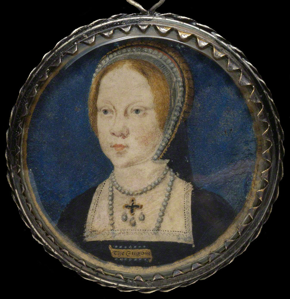 Detail of Portrait of Mary I of England, ca 1521-1525 by Lucas Horenbout