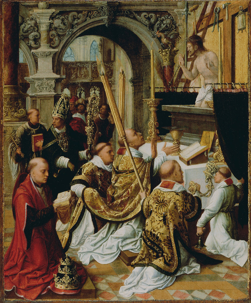 Detail of The Mass of Saint Gregory the Great, ca 1510-1520 by Adriaen Isenbrant