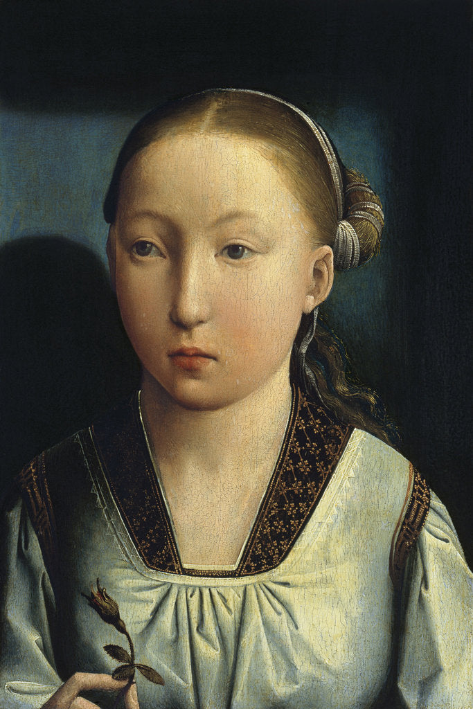 Detail of Portrait of Catherine of Aragon, c. 1496 by Juan de Flandes