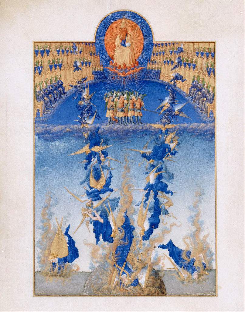 Detail of The Fall of the Rebel Angels (Les Très Riches Heures du duc de Berry), 1412-1416 by Limbourg brothers