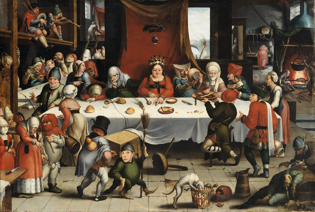 Detail of Burlesque Feast, c. 1550 by Jan Mandyn