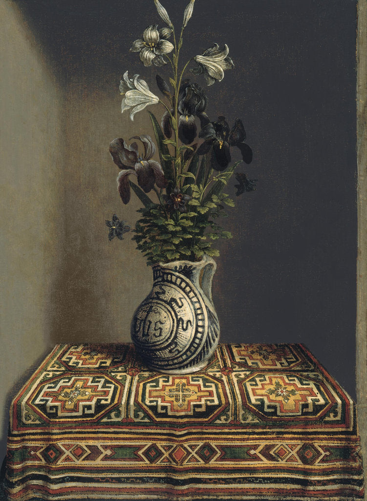 Detail of Flowers in a Jug, ca 1485 by Hans Memling
