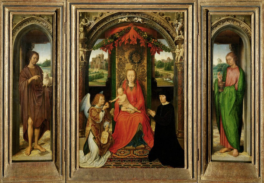 Detail of Small Triptych of St. John the Baptist, c. 1490 by Hans Memling