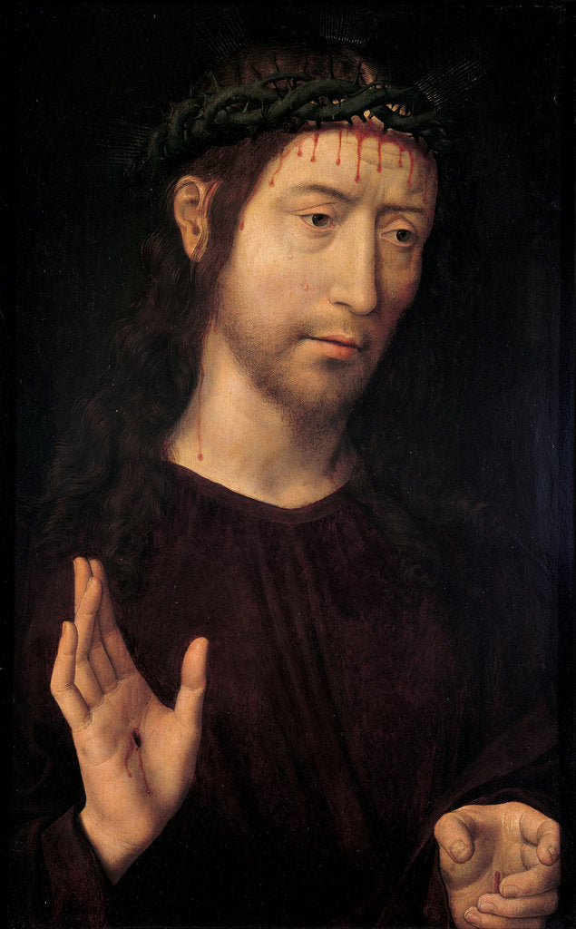 Detail of The Man of Sorrows Blessing, 1480-1490 by Hans Memling