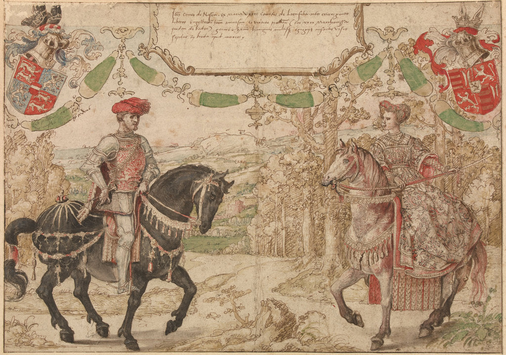 Detail of Count Jan (Johann) IV of Nassau and His Wife Maria, Countess of Loon and Heinsberg, ca 1530 by Bernaert van Orley