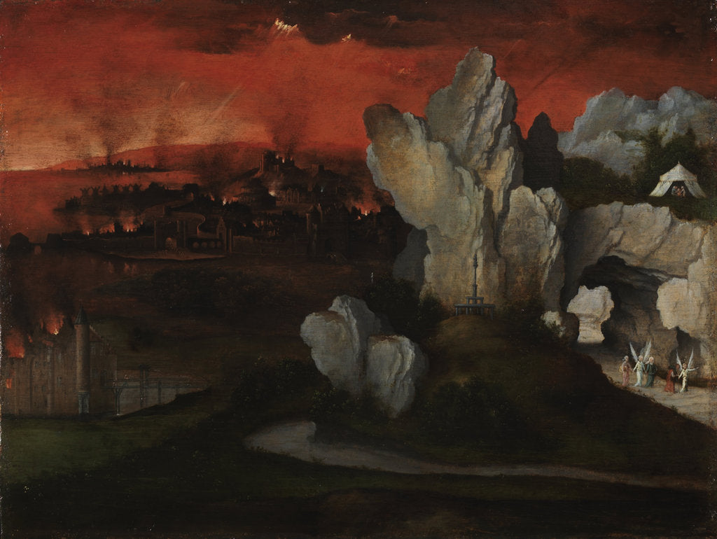 Detail of Landscape with the Destruction of Sodom and Gomorrah, c. 1520 by Joachim Patinir