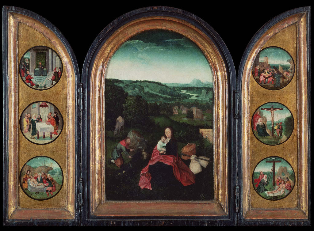 Detail of Rest on the Flight into Egypt (Triptych), ca 1515 by Follower of Joachim Patinir
