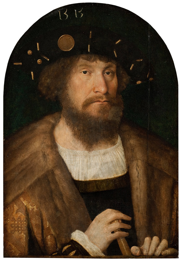 Detail of Portrait of the King Christian II of Denmark, 1514 or 1515 by Michael Sittow