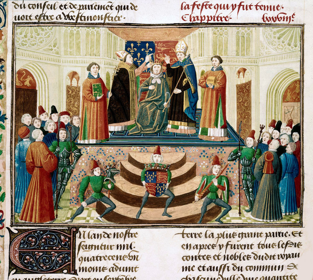 Detail of The Coronation of Henry IV of England (Detail of a miniature from the Grandes Chroniques de France by Jean Froissart) by Anonymous