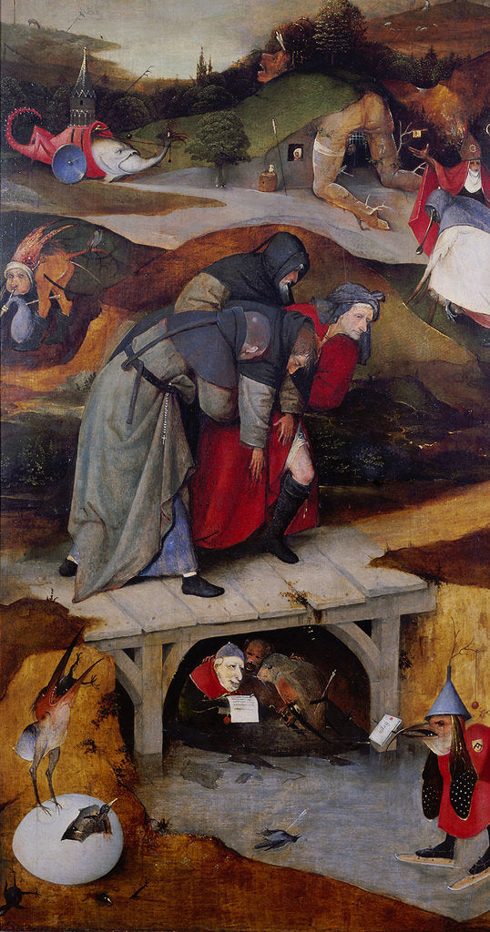 Detail of The Temptation of Saint Anthony (Detail of left wing of a triptych), Between 1495 and 1515 by Hieronymus Bosch