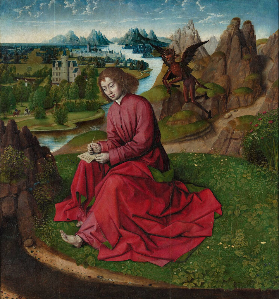 Detail of Saint John the Evangelist on Patmos, ca 1465 by Dirk Bouts