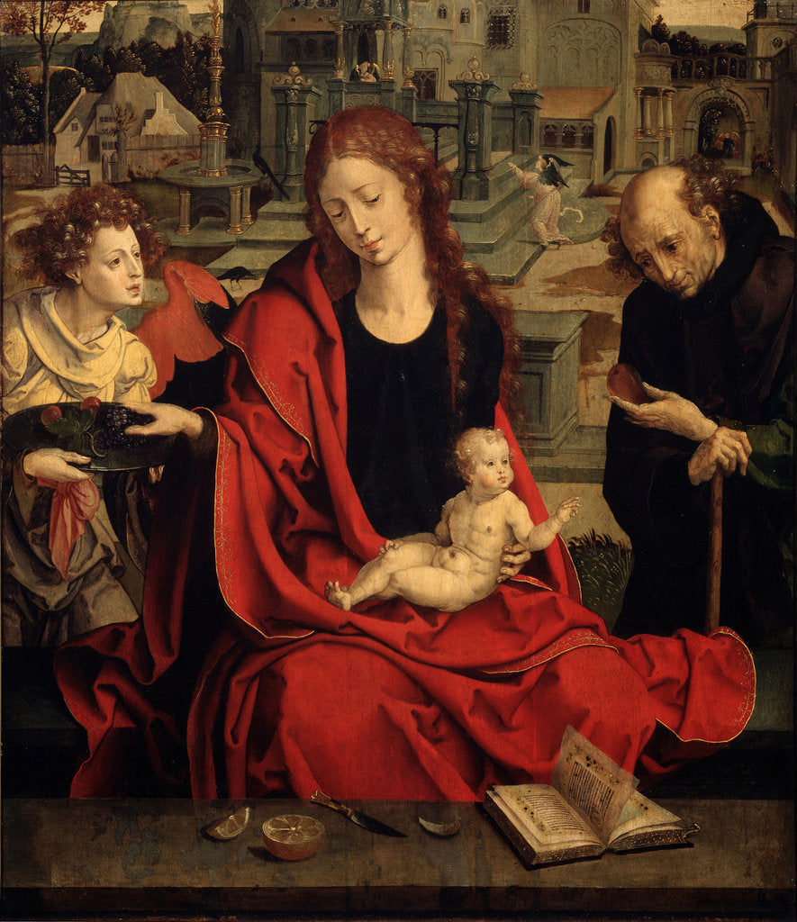 Detail of The Holy Family with an Angel by Pieter Coecke van Aelst the Elder
