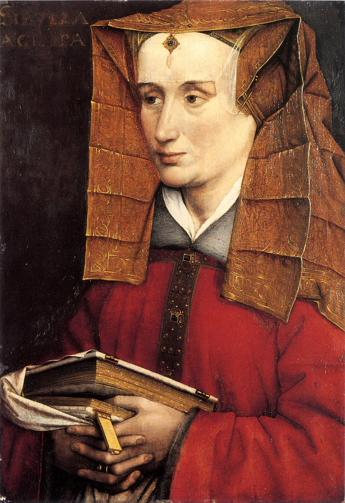 Detail of Portrait of a Lady, 1530s-1540s by Jacques Daret