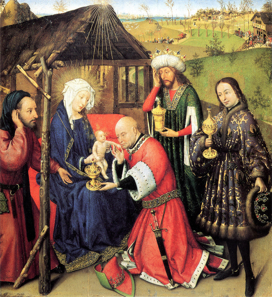 Detail of The Adoration of the Magi by Jacques Daret