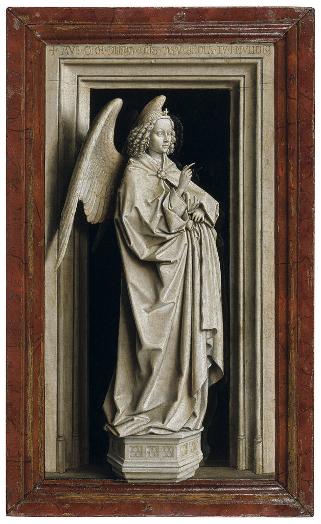 Detail of The Annunciation (Diptych, left panel), 1434-1435 by Jan van Eyck