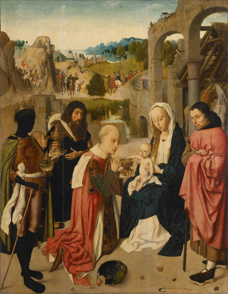 Detail of The Adoration of the Magi, 1490 by Jans Geertgen tot Sint