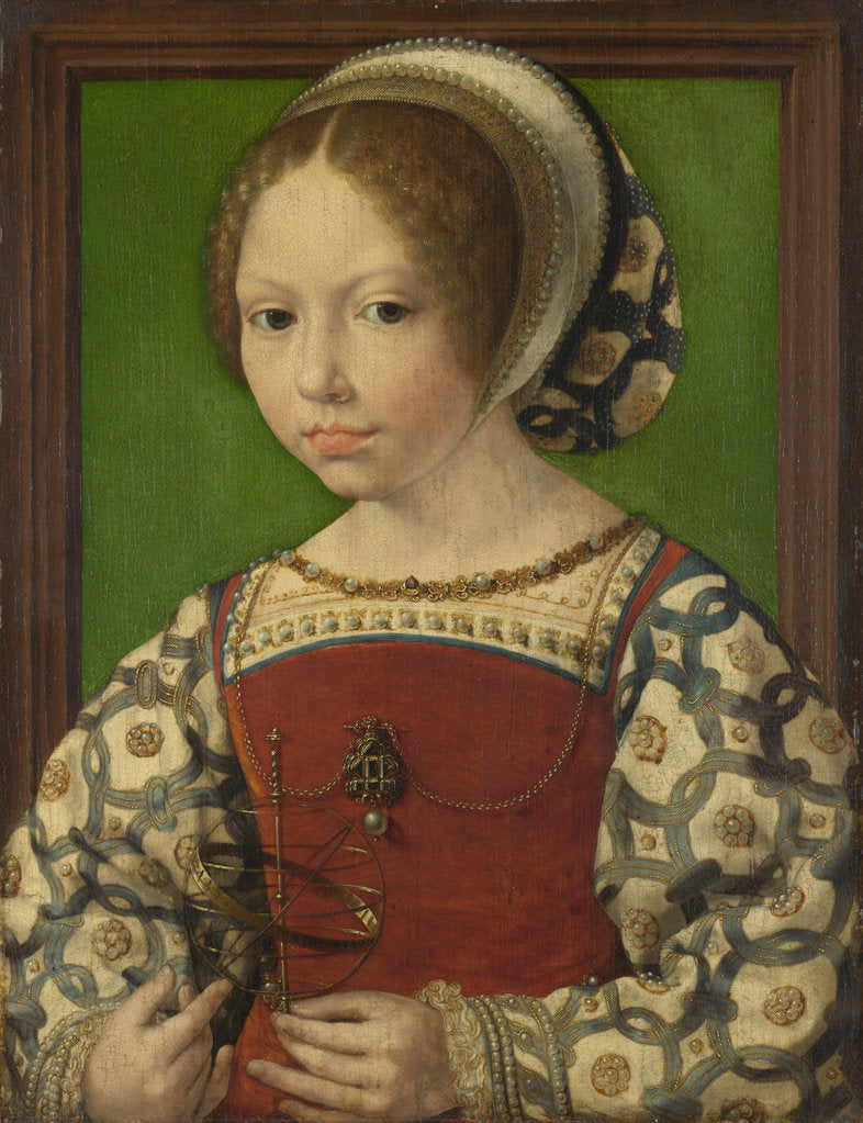 Detail of Portrait of Princess Dorothea of Denmark, ca 1530 by Jan Gossaert